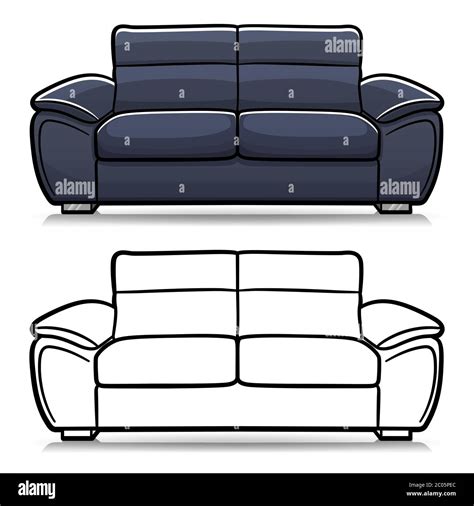 comic couch|cartoon picture of a sofa.